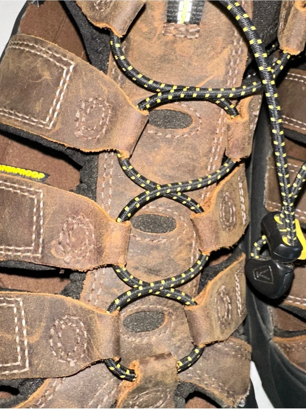 KEEN Brown Leather Men's Closed-Toe Hiking Sandals